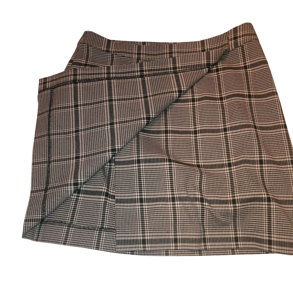 Ichi Plaid Women's Skirt In Black and White 38 - Picture 2 of 4
